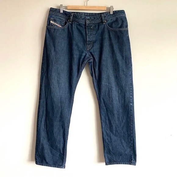 Diesel Waykee Regular Straight Jeans Wash 0088Z Button Fly - Size 38x32 - Picture 1 of 12